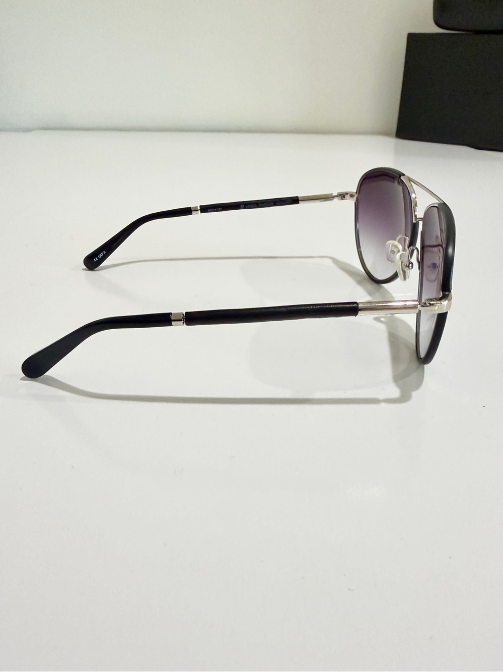NWT The Row x Linda Farrow Leather Aviator Sunglasses Full Boutique Set - Picture 6 of 16